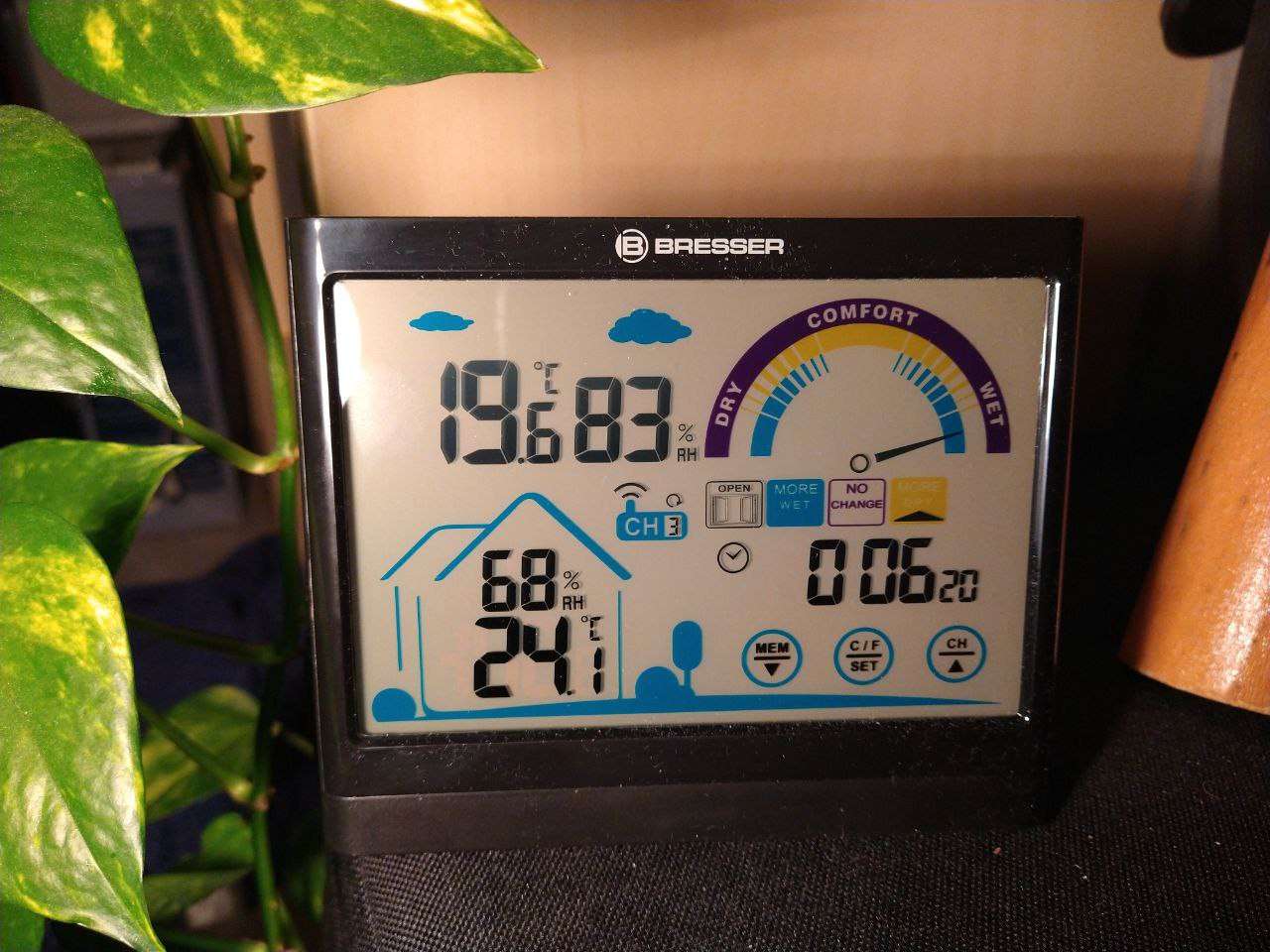 Bresser 7007402_Thermo-Hygrometer - Luftfeuchtigkeit messen echtem Schimmelschutz 