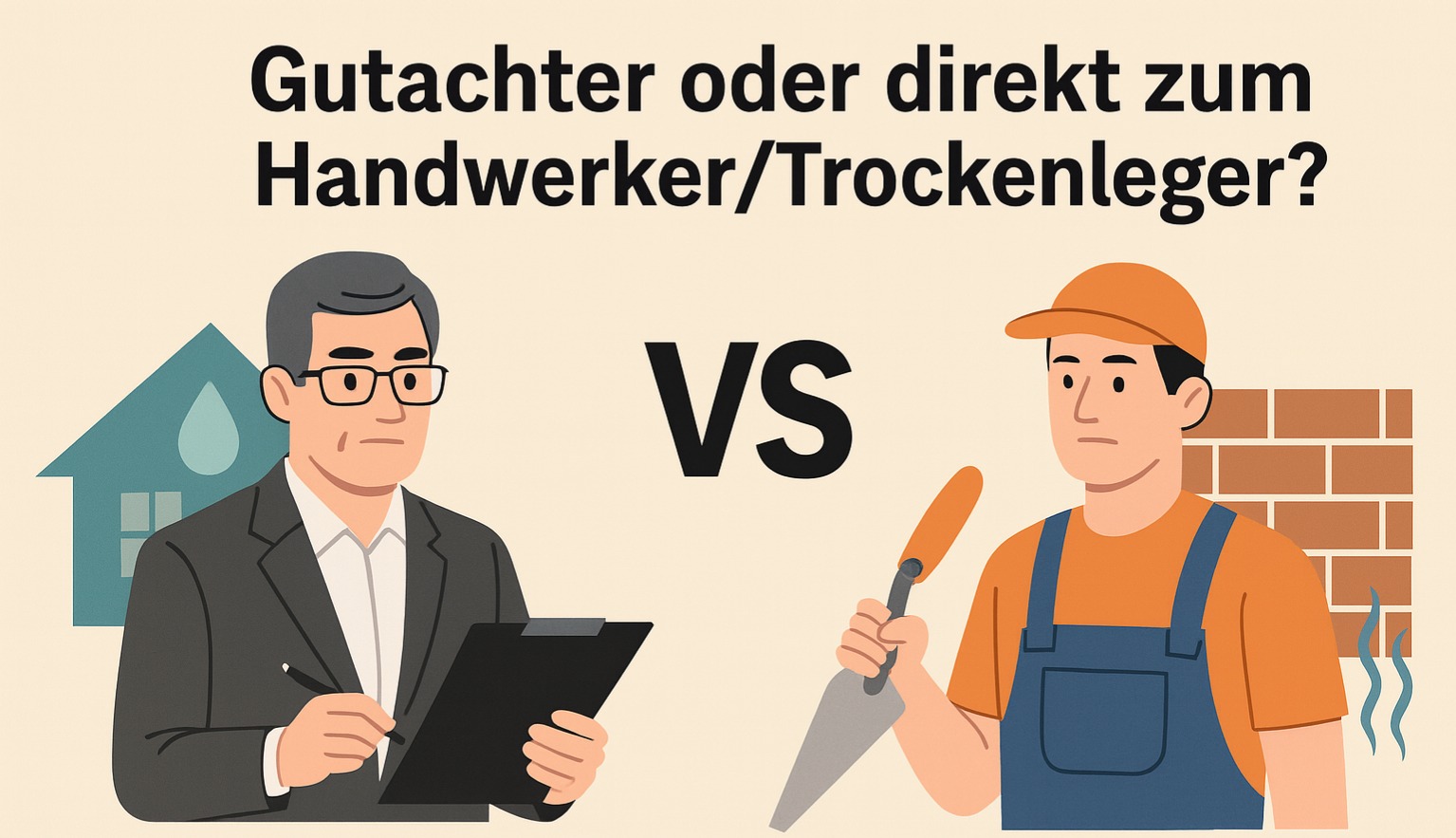 feuchter Keller oder Schimmel in der Wohnung? Gleich zum Handwerker oder besser erst zum Gutachter?